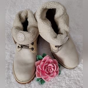 Timberland Leather Upper Lace-Ups Sandstone Boots Size 8.5M.